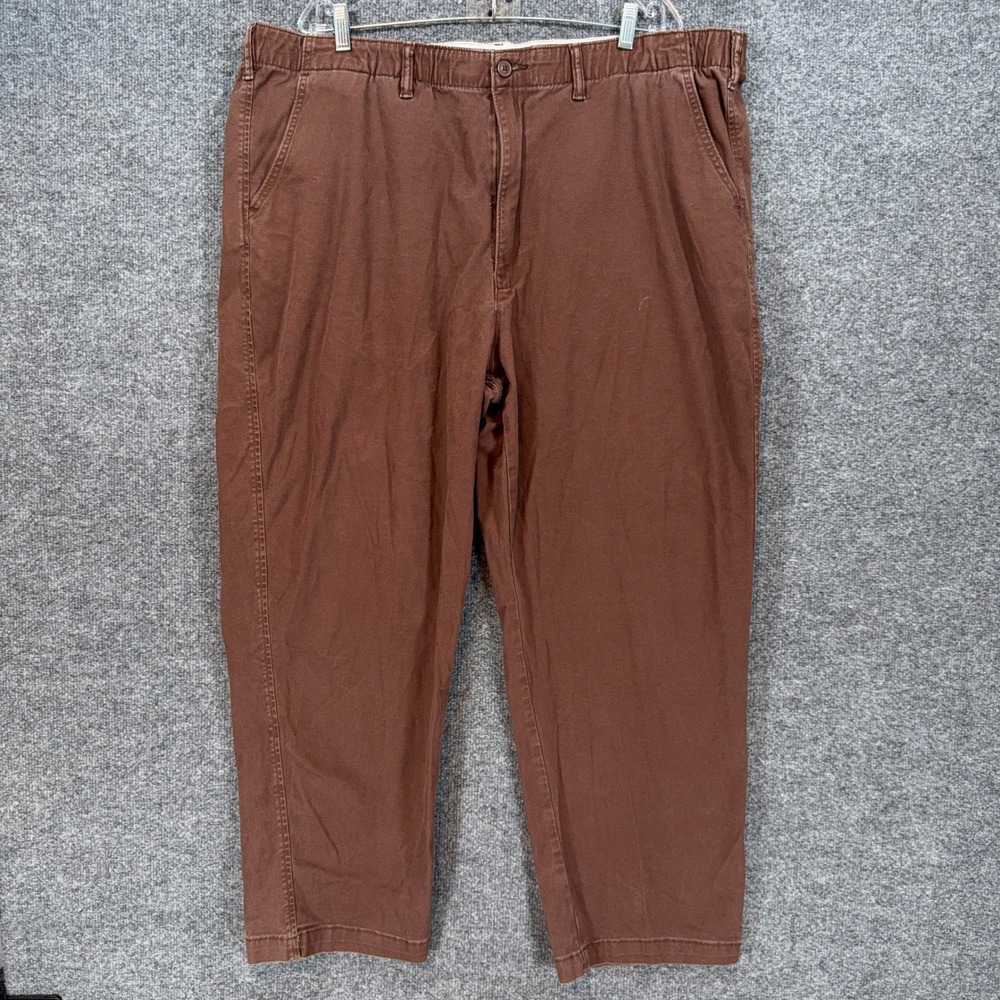 Levis XX Chino EZ Pants Mens XXL Brown Stretch Waist Tapered Casual Stretch